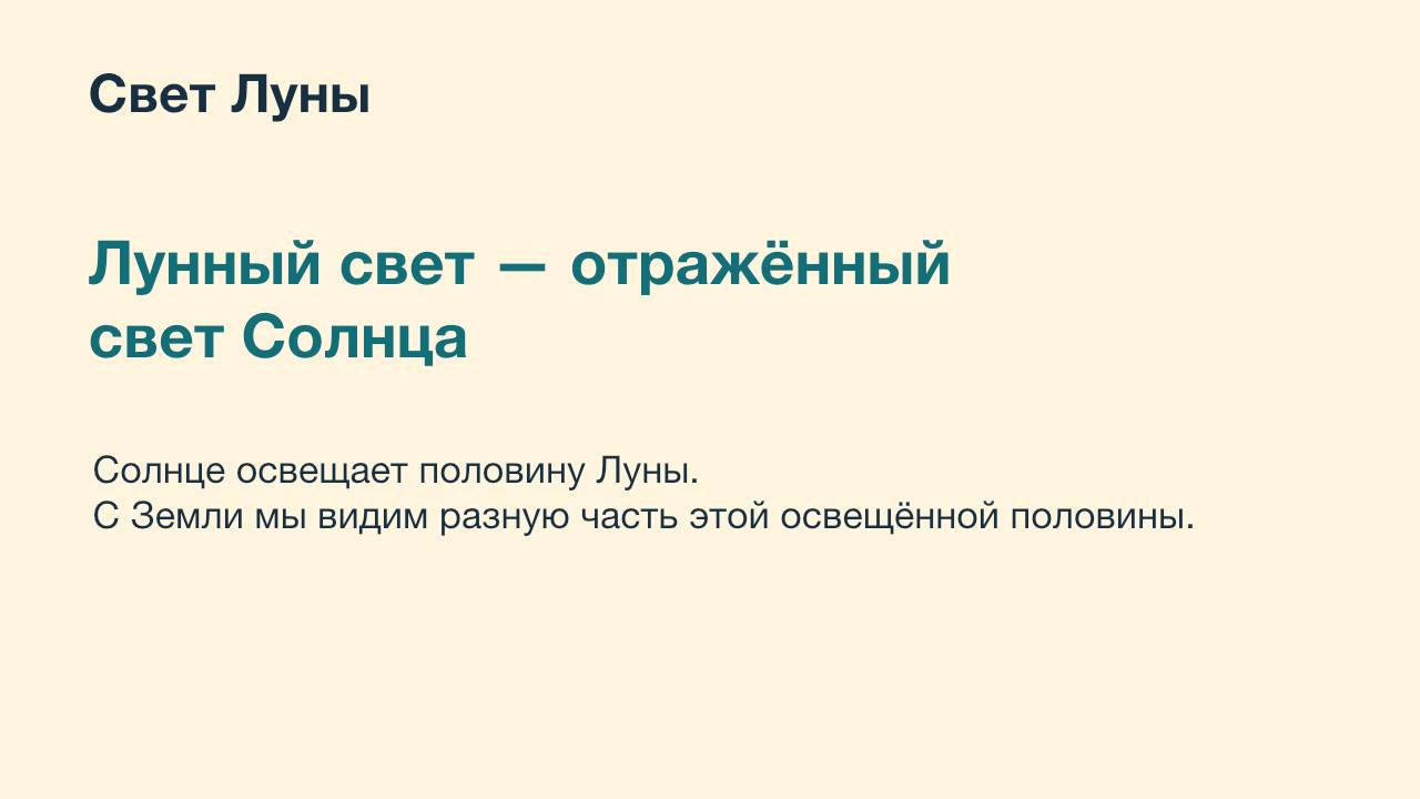 Слайд 2 готовой презентации: Свет Луны