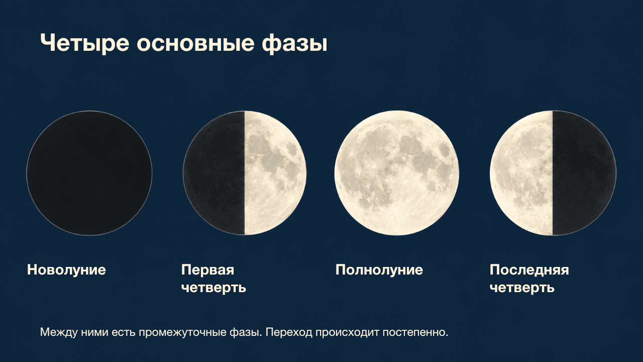 Слайд 3 готовой презентации: Четыре основные фазы